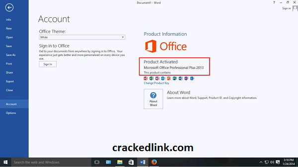 Microsoft Office 2013 Crack With Product Key Free Download