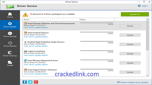 Driver Genius Pro 22.0.0.135 Crack With Product Key Free Download